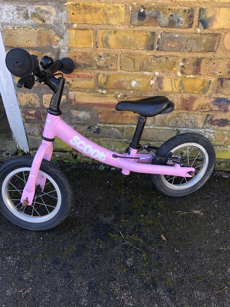 scoot balance bike pink